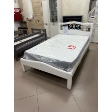 кровать Людмила-3 белая 120х200 массив сосны